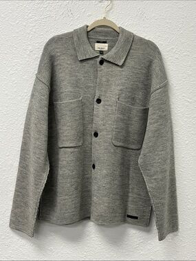Civil Society Light Gray Knit Shirt Jacket
#1224